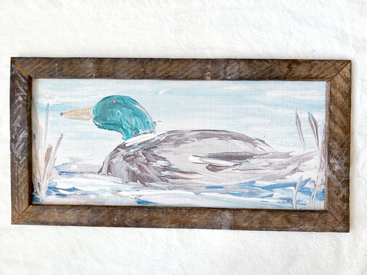 Duck 12x24 Framed Art