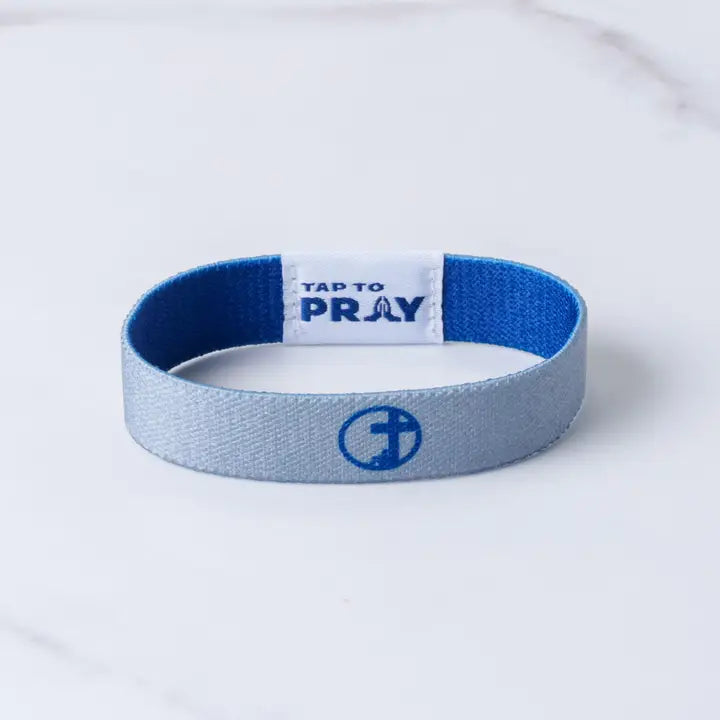 LARGE Tap To Pray™ Wristbands - Navy & Grey
