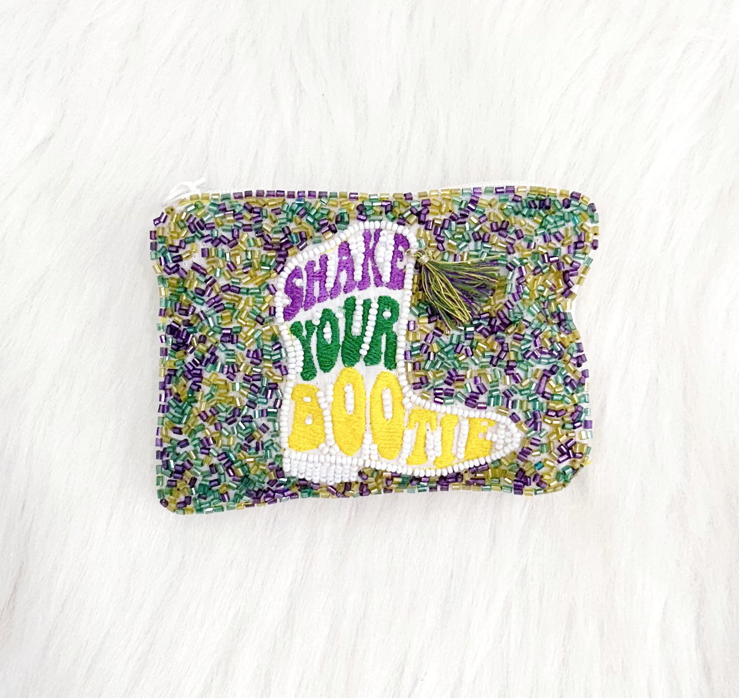 Mini Beaded Mardi Gras Bag