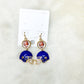 Football Charm with Blue Helmet Earrings