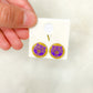 Glitter Tiger Face Acrylic Earrings