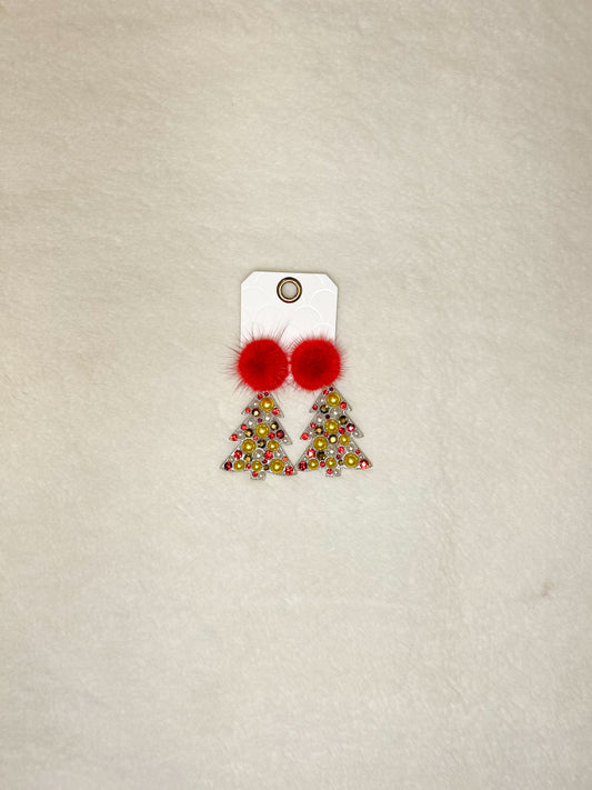 Decked Out Christmas Tree Earrings