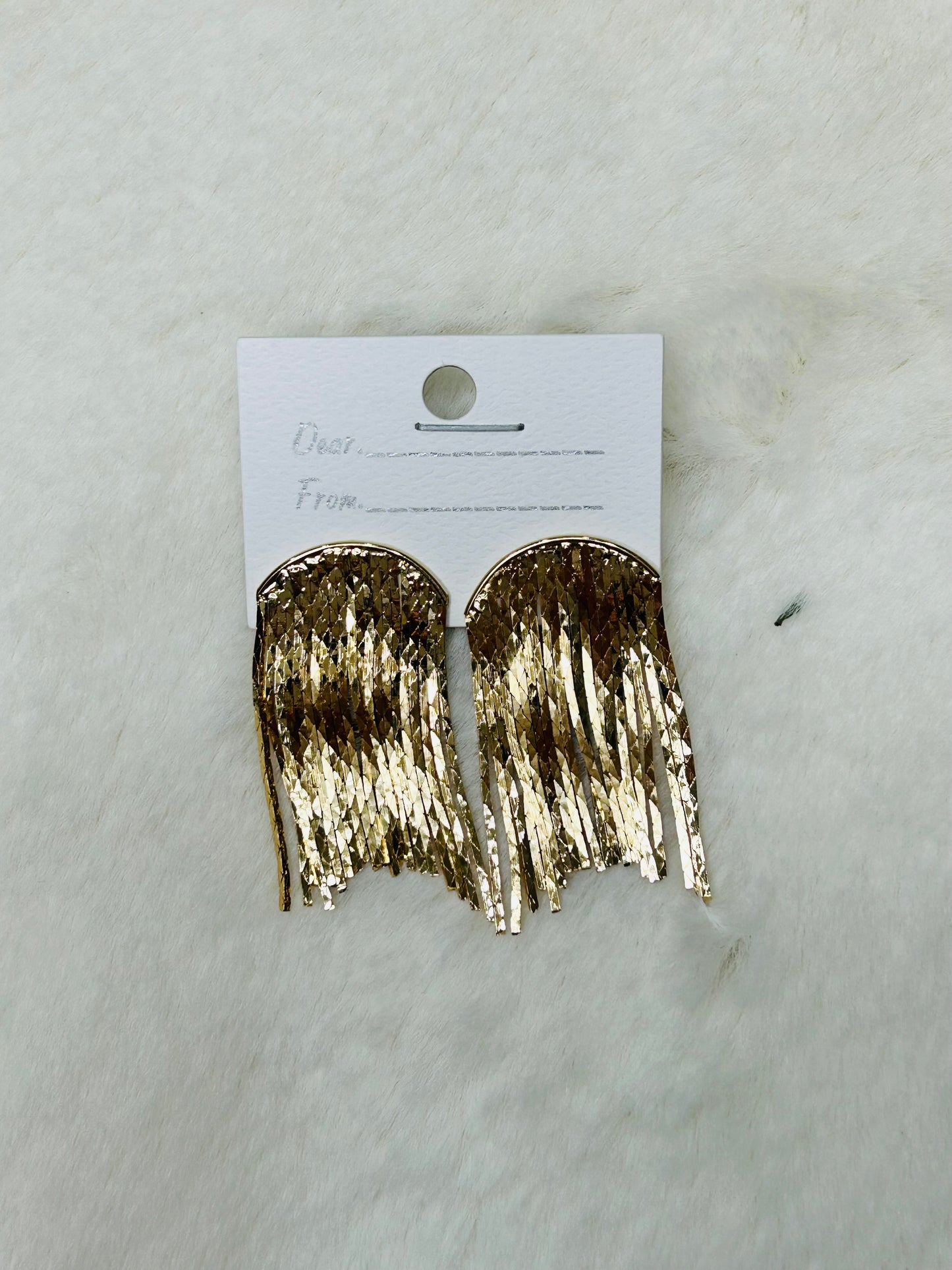 Skye Gold Fringe Dangle Earrings