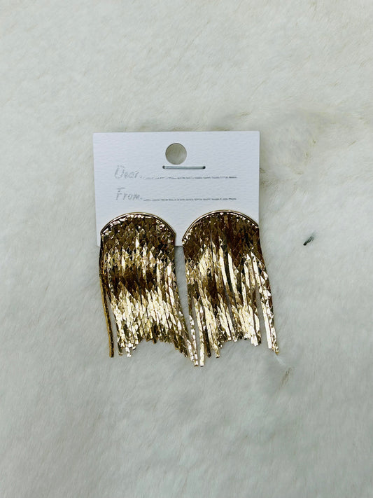 Skye Gold Fringe Dangle Earrings
