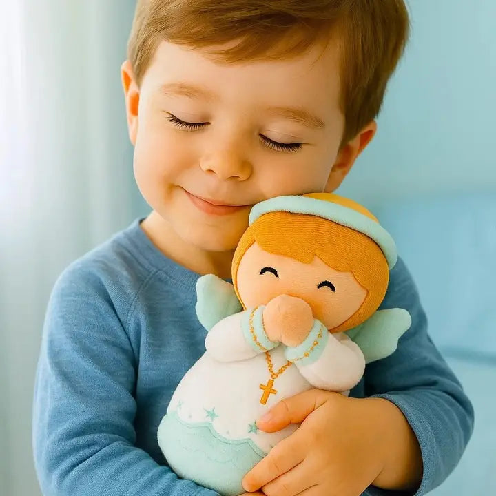Guardian Angel Boys Catholic Plush Doll | Angel Toy