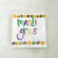 6x6 Mardi Gras with Beaded Border Canvas Art