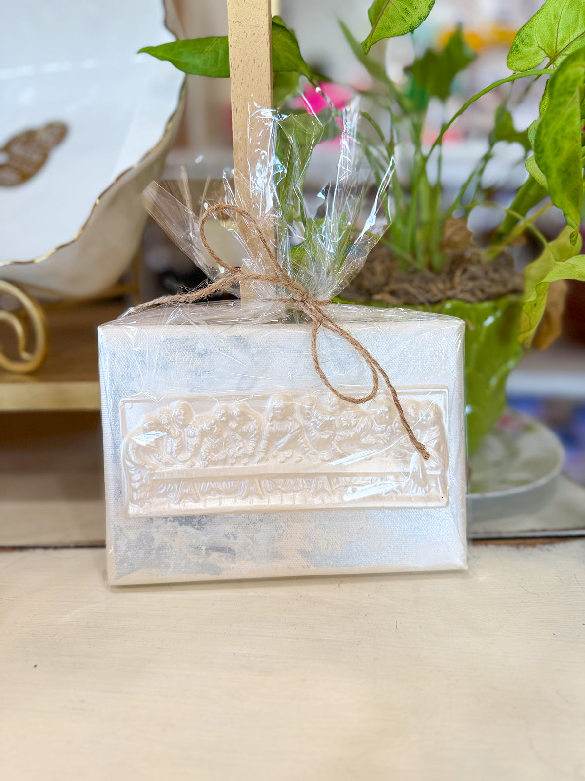 Gathered in His Name- Last Super on 5x7 Soft Gray Canvas