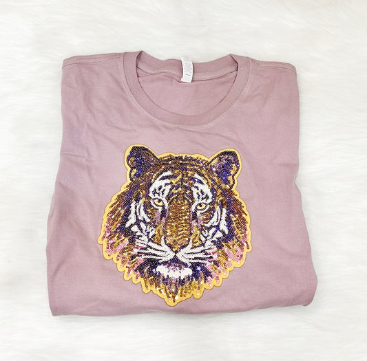 Patch- Purple and Gold Tiger Head