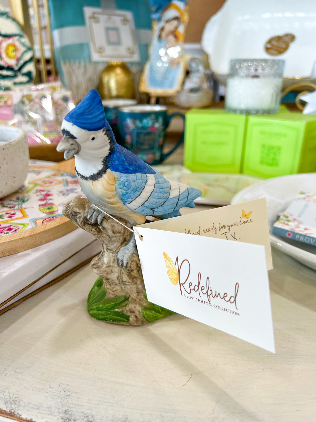 Vintage Porcelain Blue Jay
