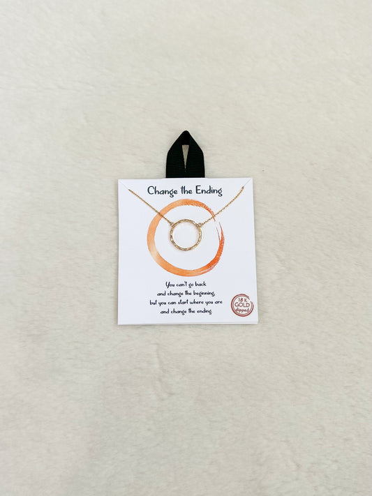 Change the Ending Gold Hoop Necklace