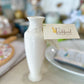 White Pedestal Bud Vase