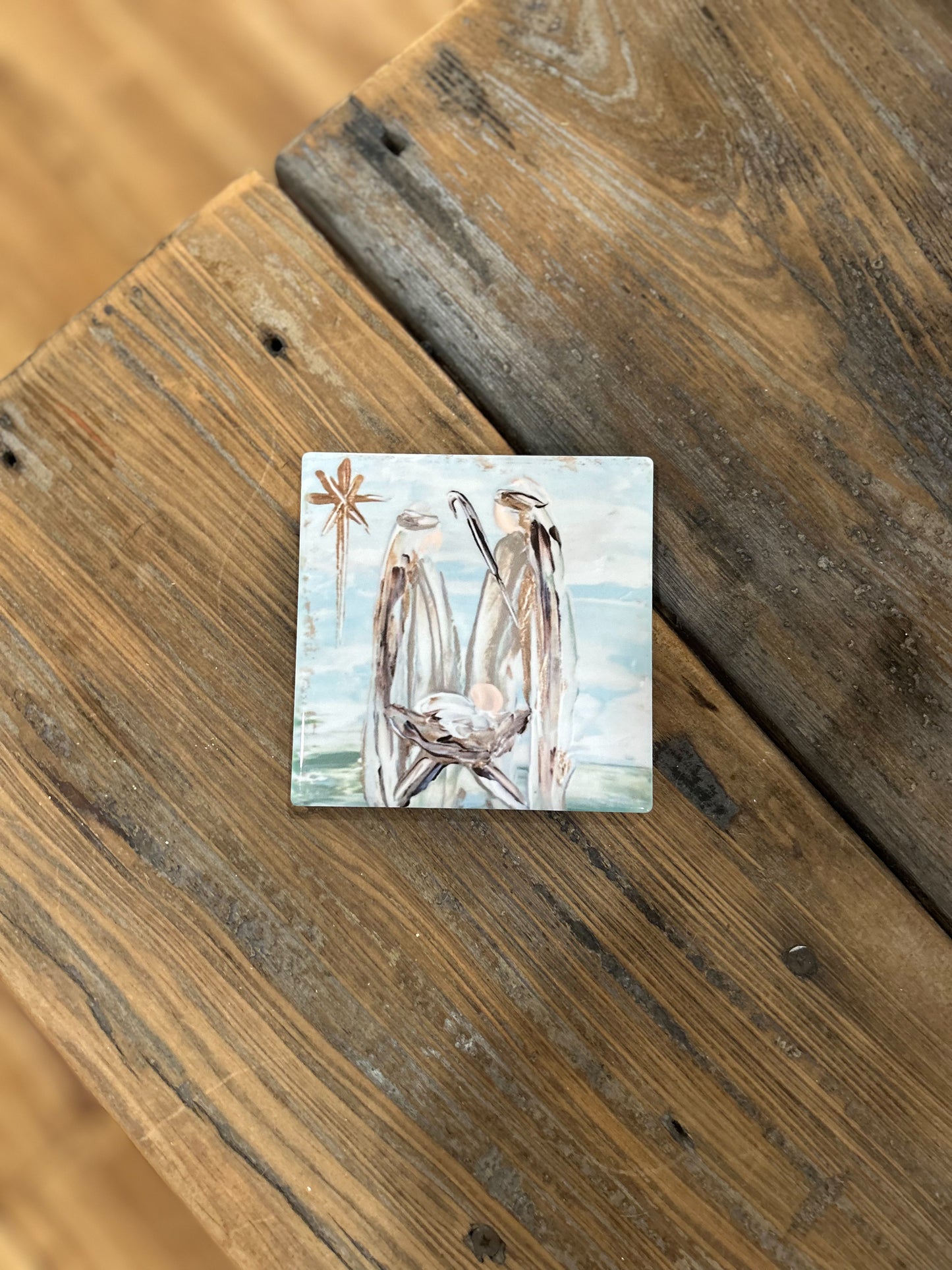 4x4 Chosen Family Joseph & Mary Coaster