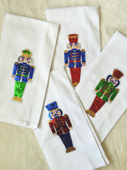 Glitzy Nutcracker Tea Towel