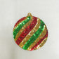 Patch-Sequin Red Gold Green Ornament