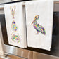 Bayou Pelican Mardi Gras Hand Towel