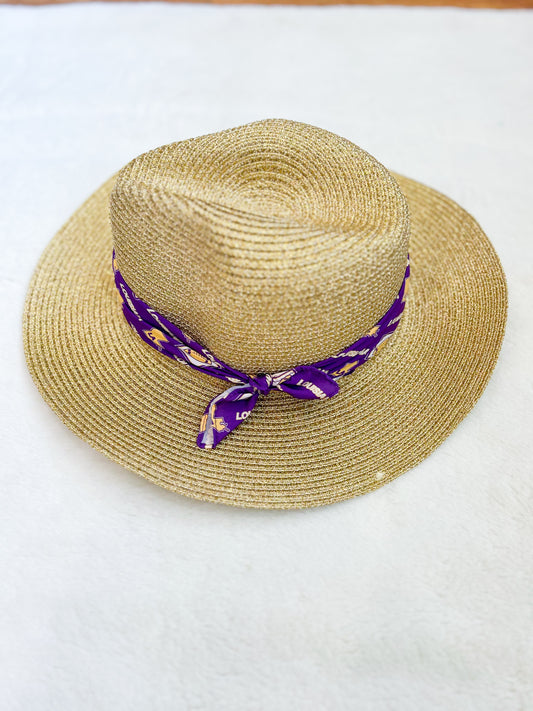 Gold LSU Fedora Hat