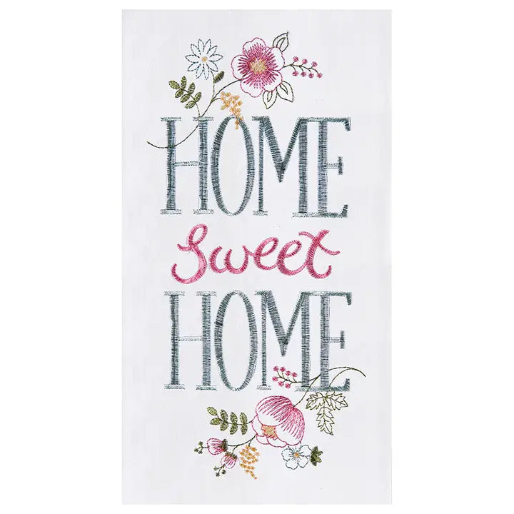 Home Sweet Home Floral Kitchen Towel