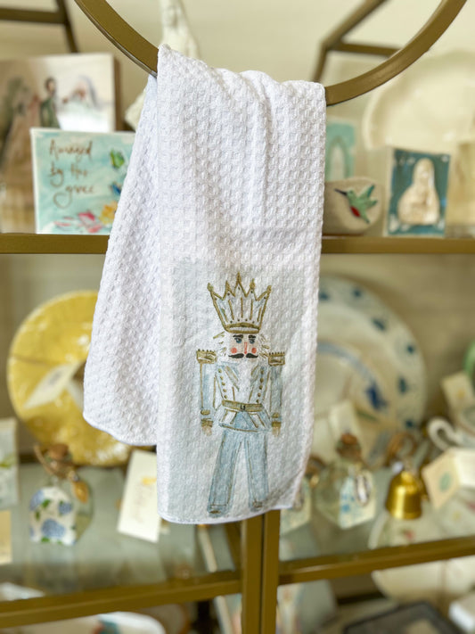 Charlie Tall Blue Nutcracker Hand Towel