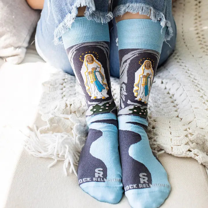 Our Lady of Lourdes Adult Socks