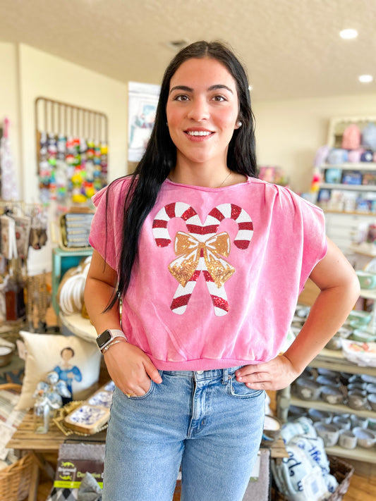 Candy Cane Krewe Sleeveless Top