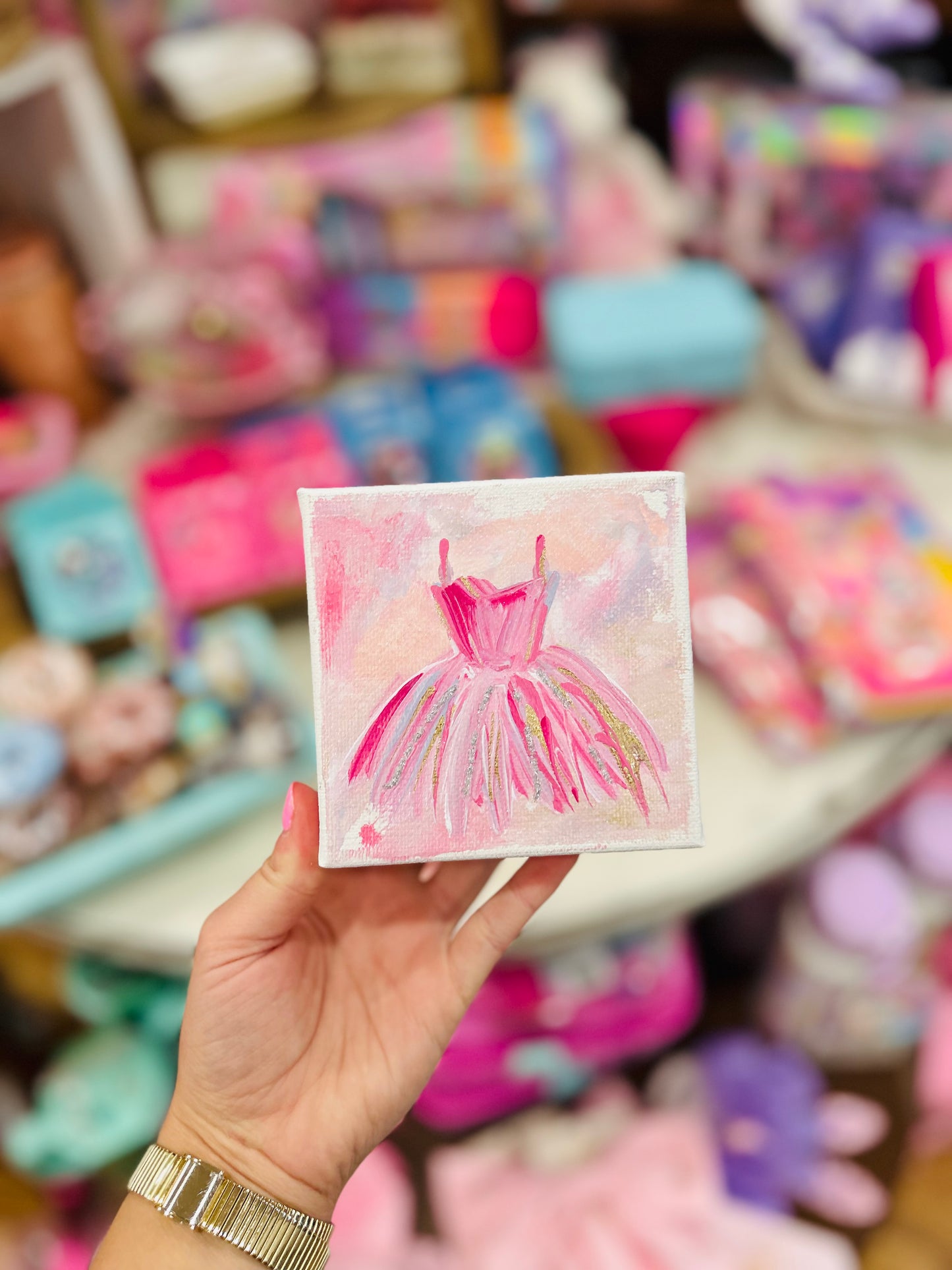 4x4 Ballerina Dress Canvas Art- 6