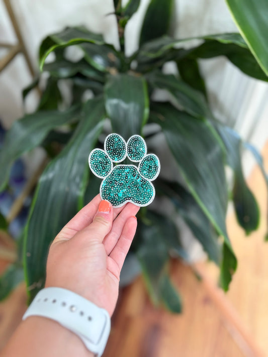 Patch- Green Sequin Paw
