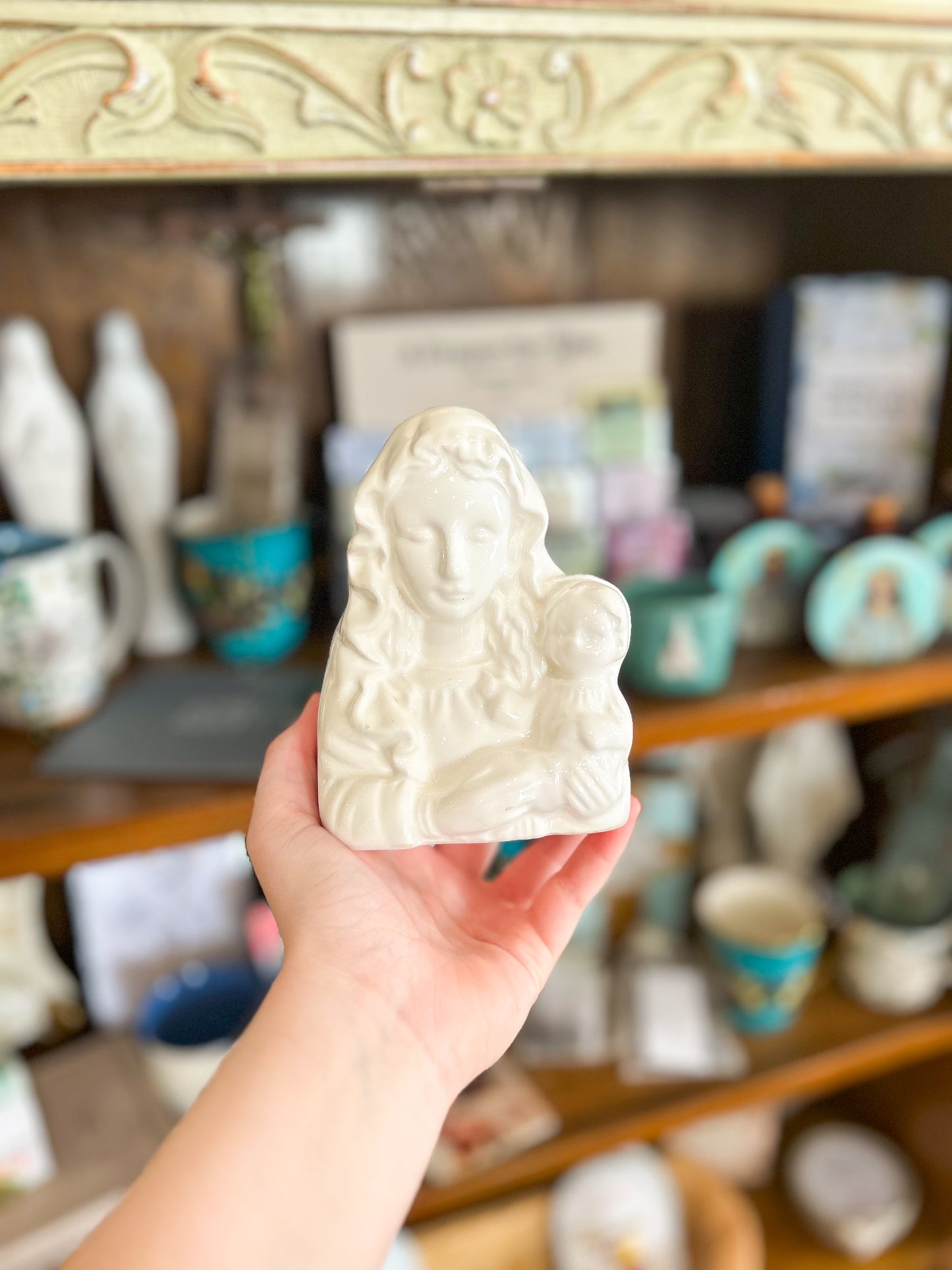 Mary & Jesus Profile Vase
