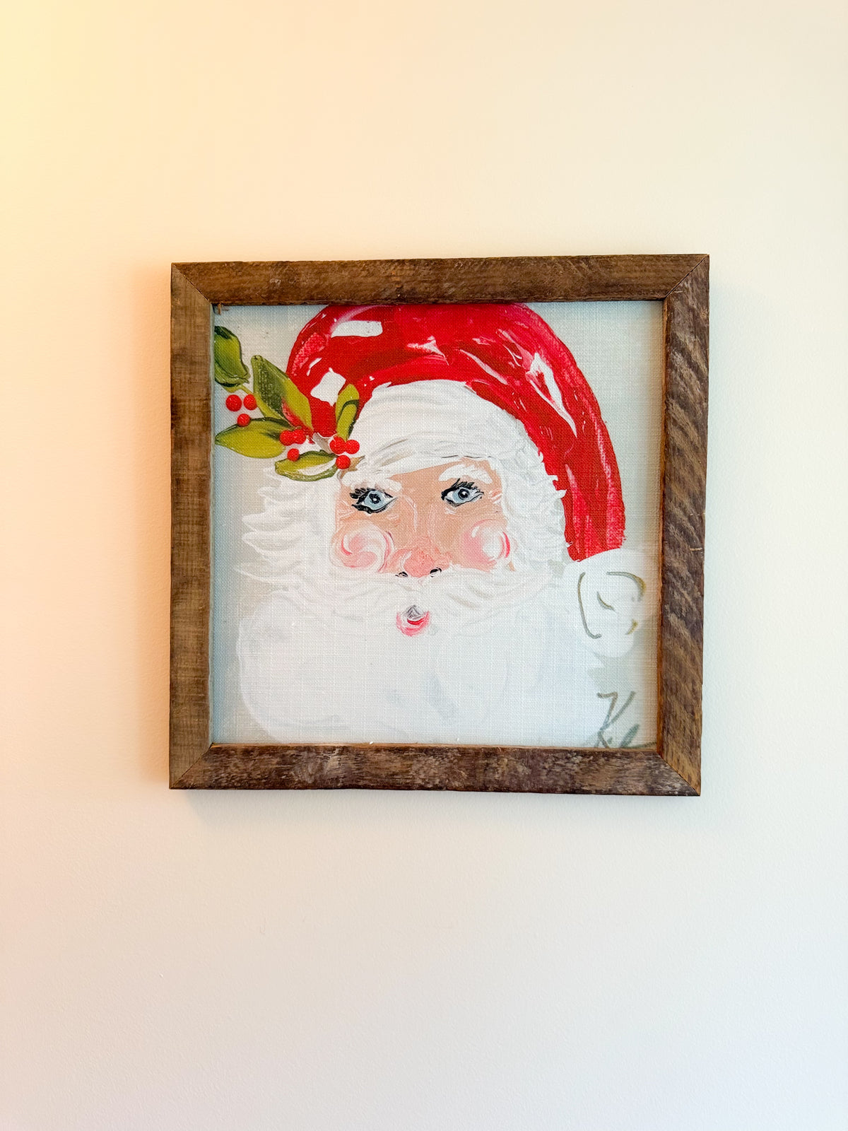 Saint Nick Santa Framed Art 18x18