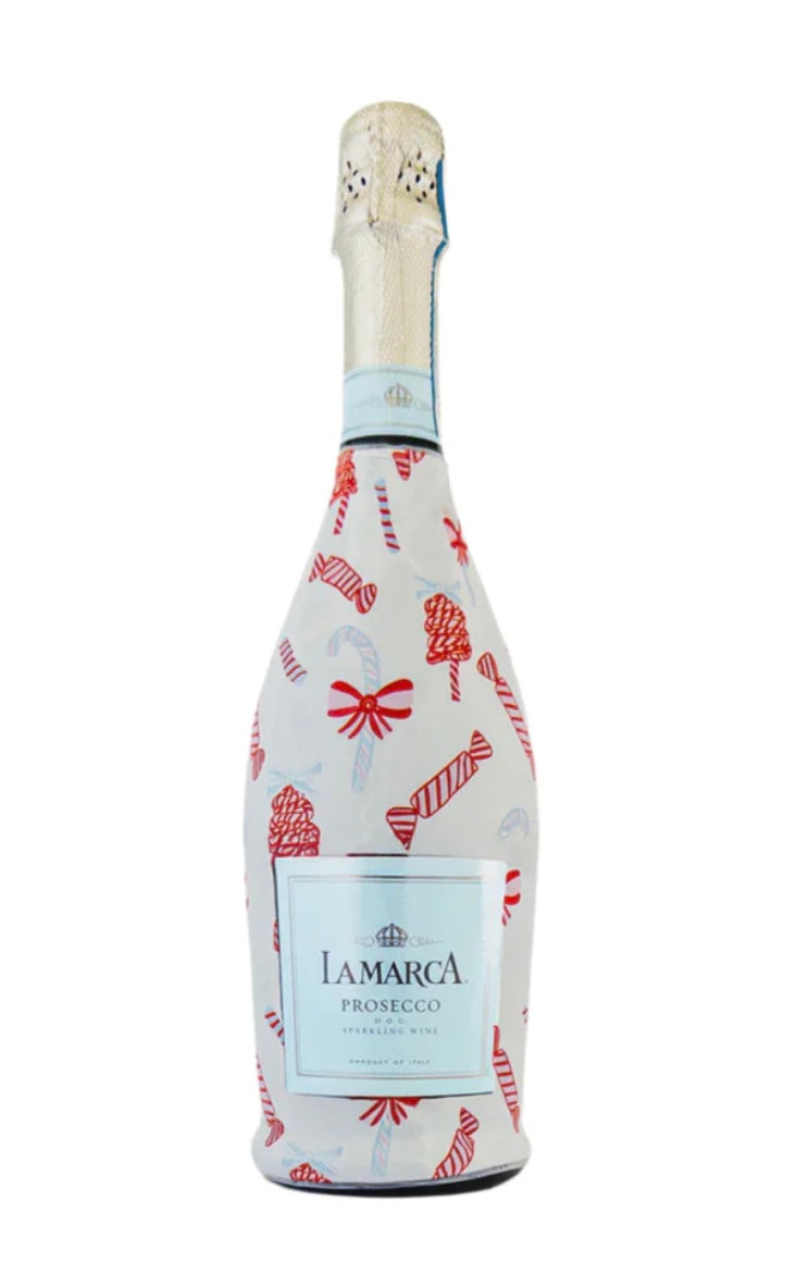 Beau Bottles Limited Edition Luxe Candy Cane- La Marca Edition Champagne Bottle Wrap