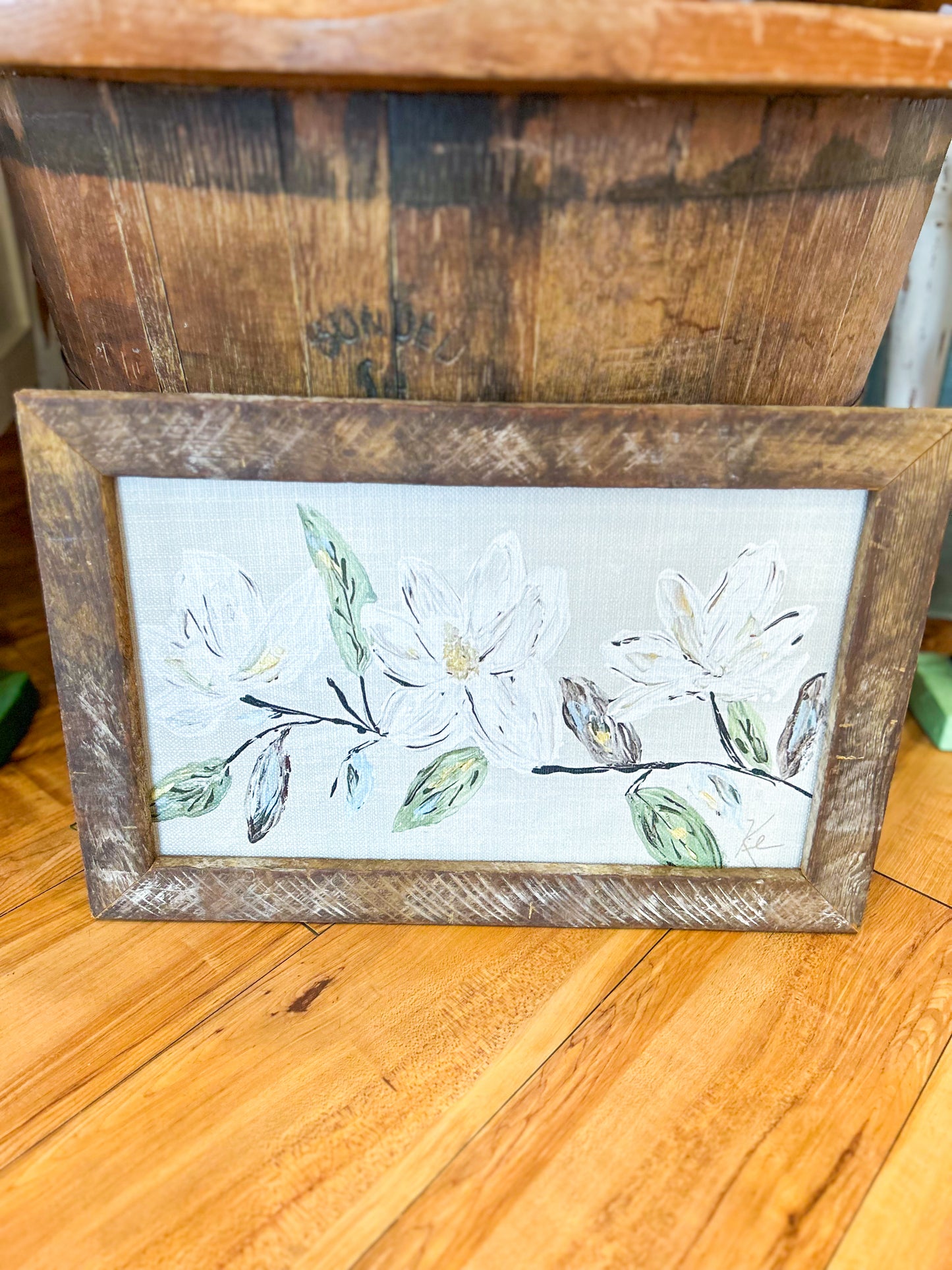GA 3 Magnolia Framed Art 12x18 (Three Magnolias)