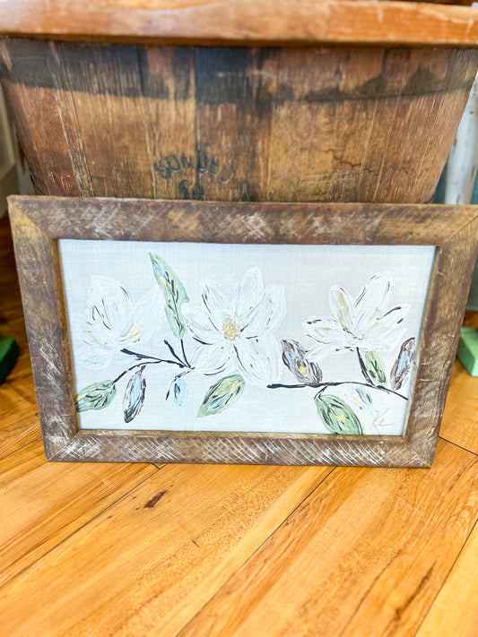 GA 3 Magnolia Framed Art 12x18 (Three Magnolias)