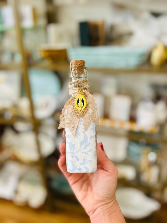 Sacred Heart Floral Holy Water Container