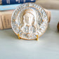 Blue Blooming Grace Mary Plaque