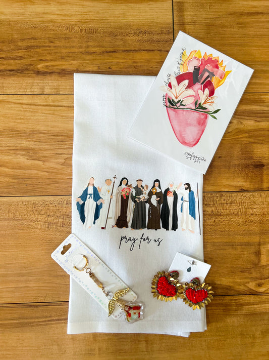 Pray For Us Hand Towel