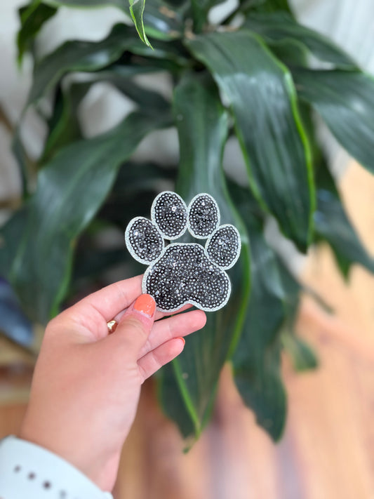 Patch-Black Sequin Paw