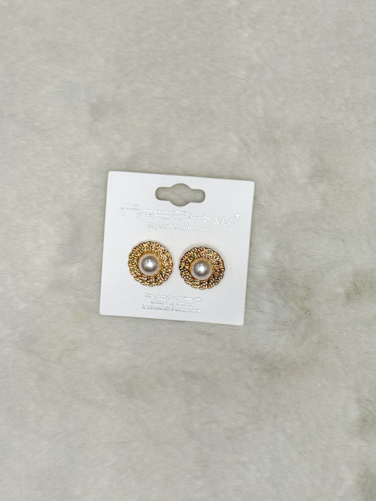 Opulent Pearl and Gold Studs