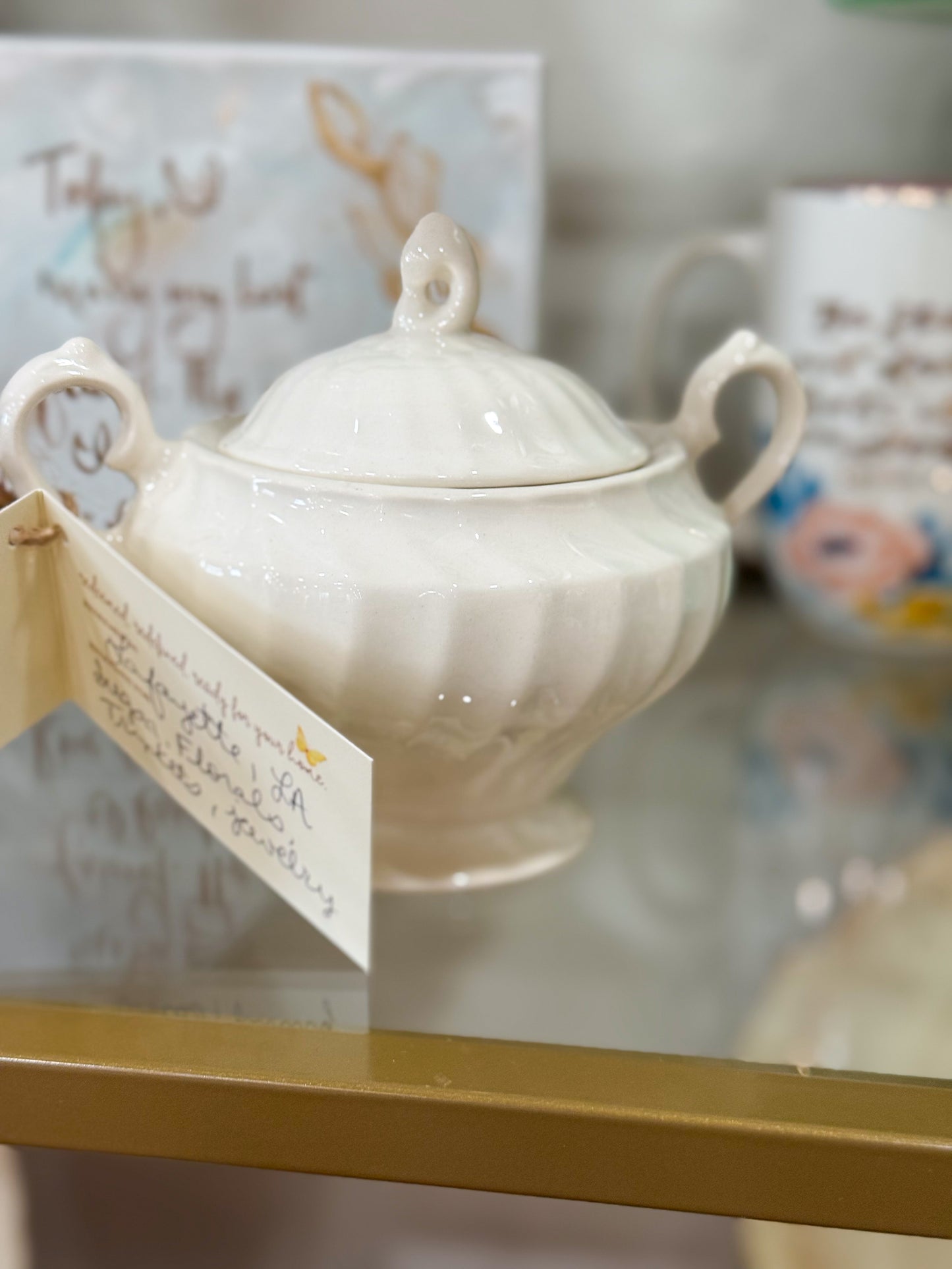 Regency White Sugar Bowl