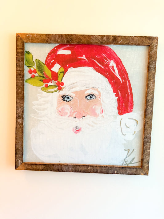 Santa 2026 Framed Art 24x24