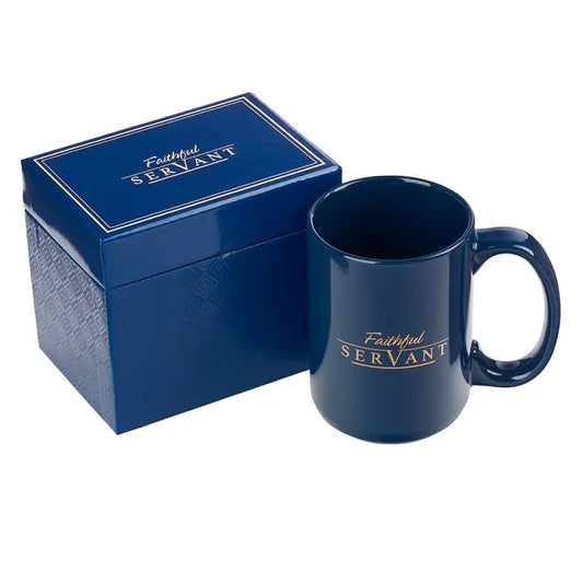 Mug- Blue Faithful Servant 2 Chron. 15:7