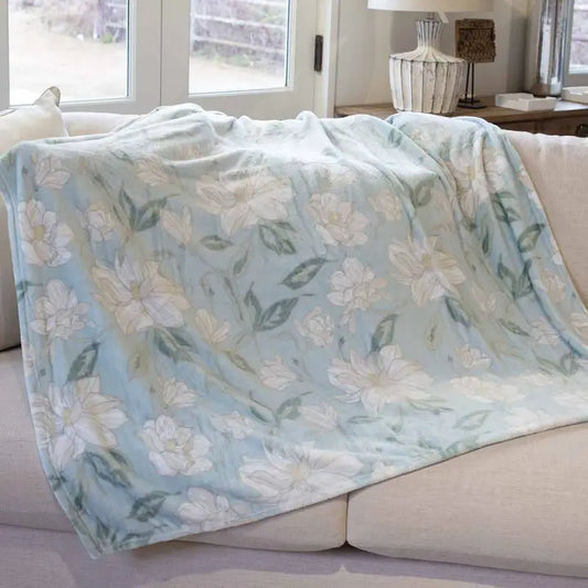 Magnolia Misty Blue Throw