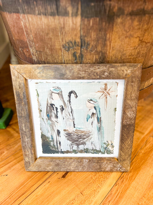 GA Joseph & Mary 01 Framed Art 12x12