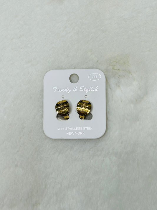 Rose of Mary Immaculate Heart of Mary Huggie Hoop Earrings