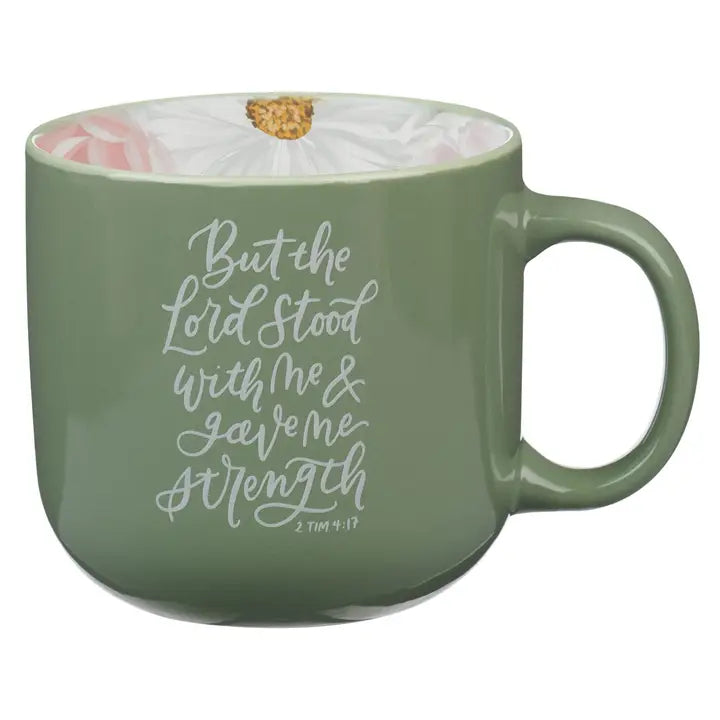Mug Green the Lord Stood with Me 1 Tim. 4:17