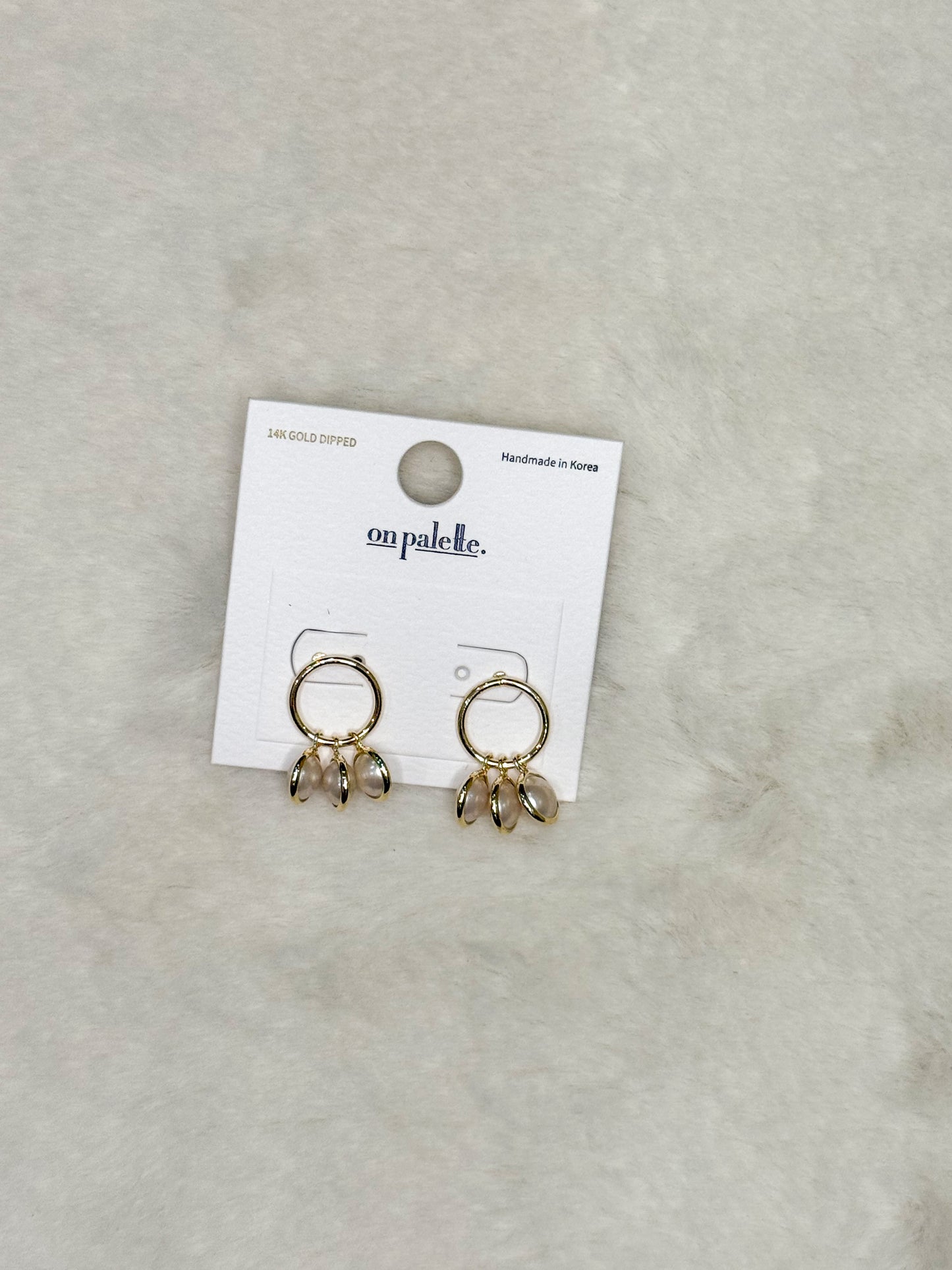 Three Pearls Drop Earrings