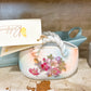Vintage Floral Porcelain Trinket Basket