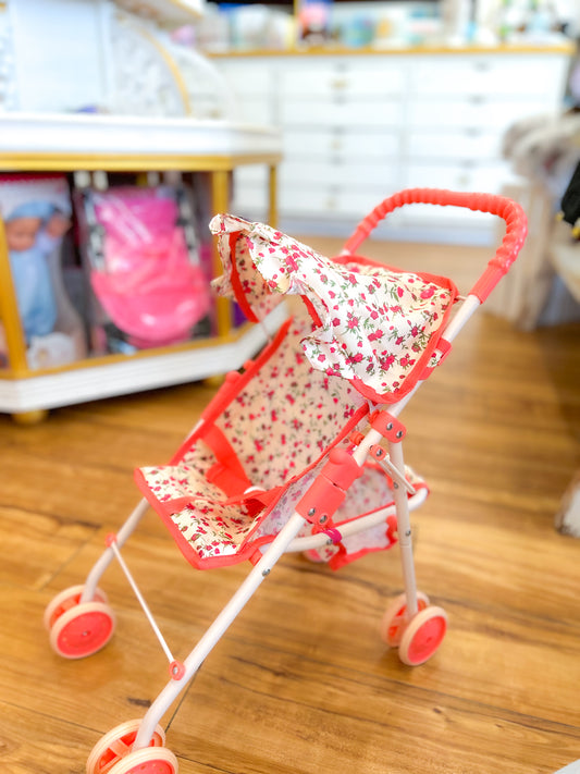 My First Folding Baby Doll Floral Stroller