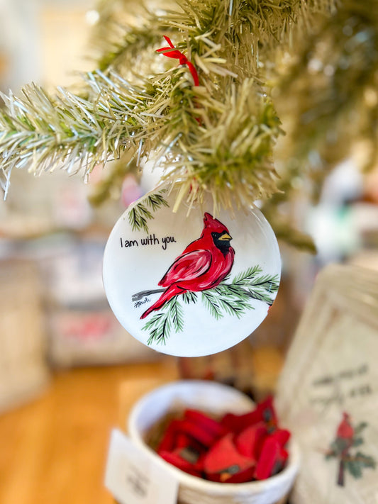 I Am With You Cardinal Ornament