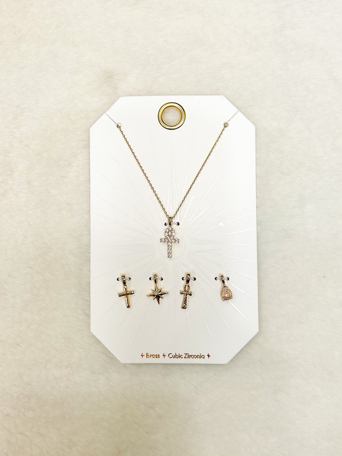 Dainty Cross Necklace Set