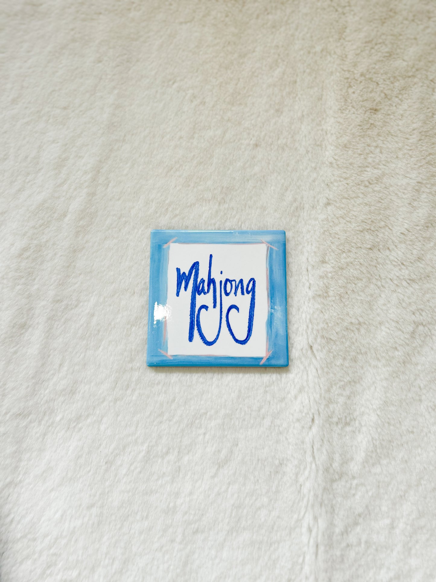 Mahjong Coaster with 'Mahjong'- GA