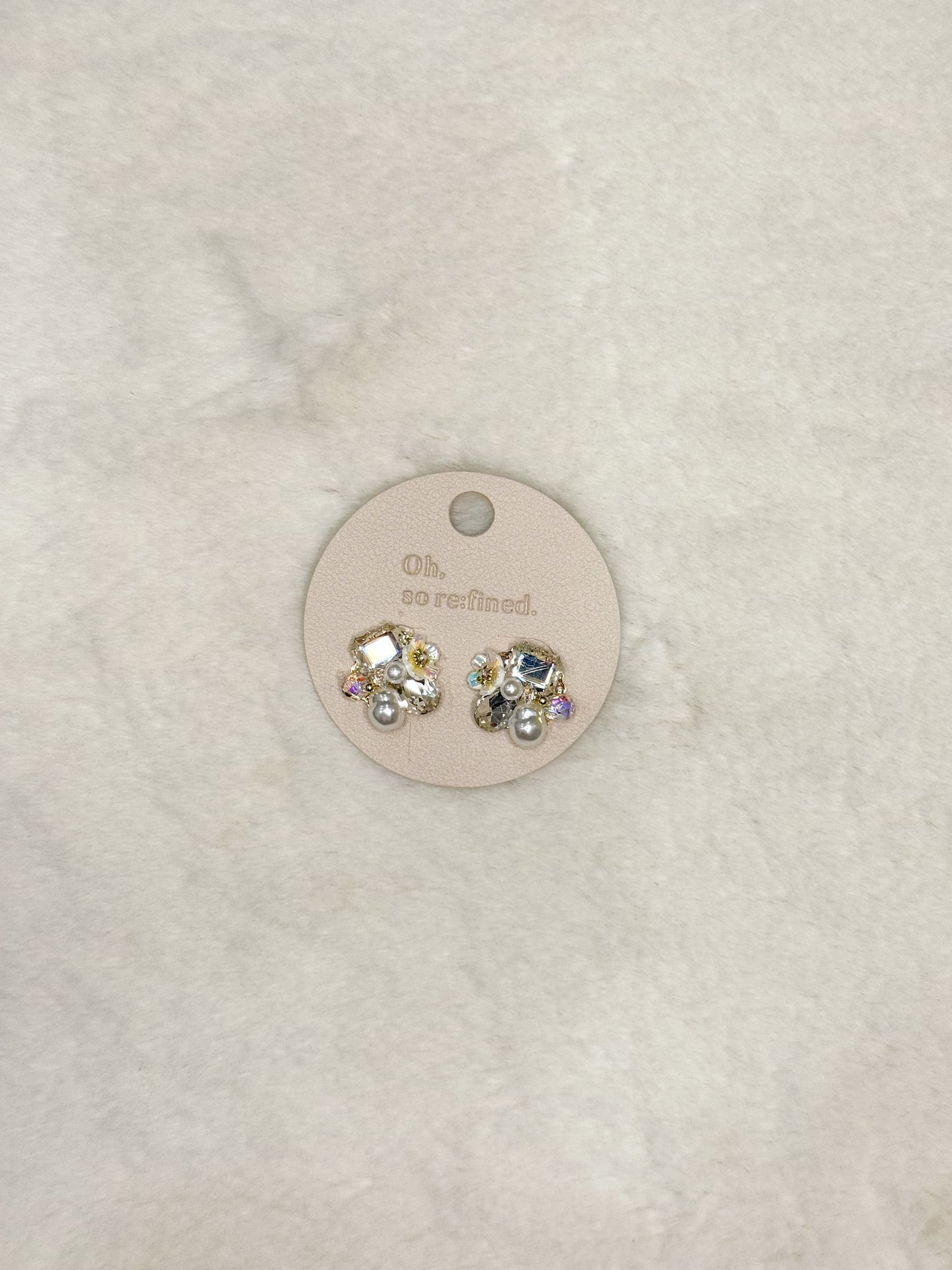 Delicate Floral Diamond Stud Earrings